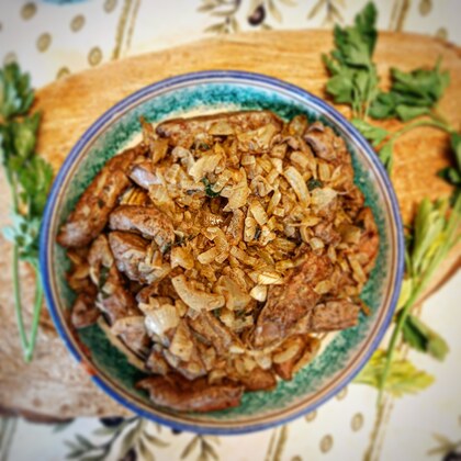 Fegato alla veneziana Foie de Veau à la Vénitienne