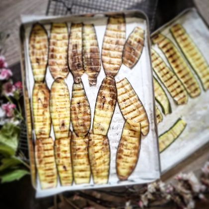 Tranches d&rsquo;Aubergines et Courgettes Rôties au Grill